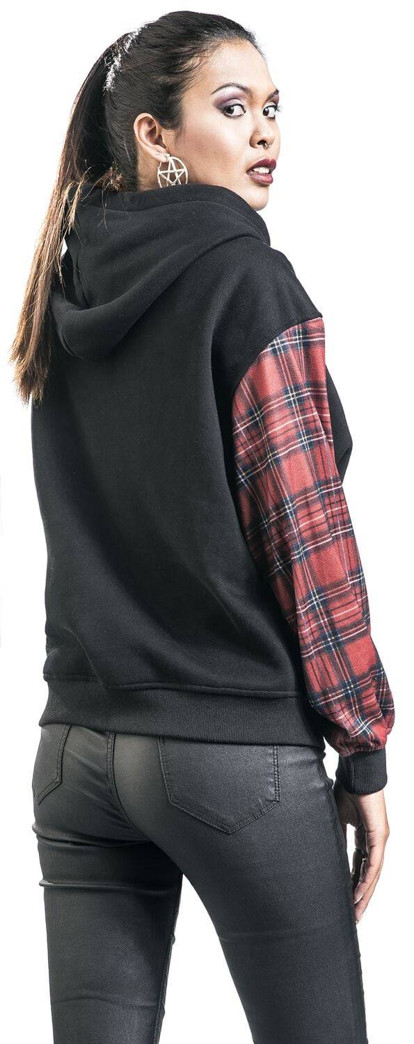 EMP "Kim" Kapuzenpullover Schwarz/rot Von Forplay