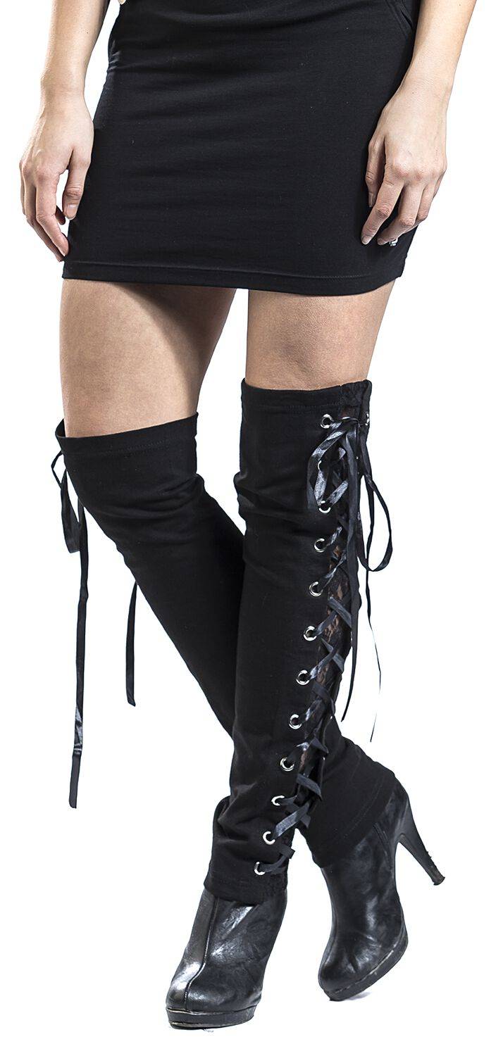 EMP Kniestrümpfe schwarz von Gothicana by EMP