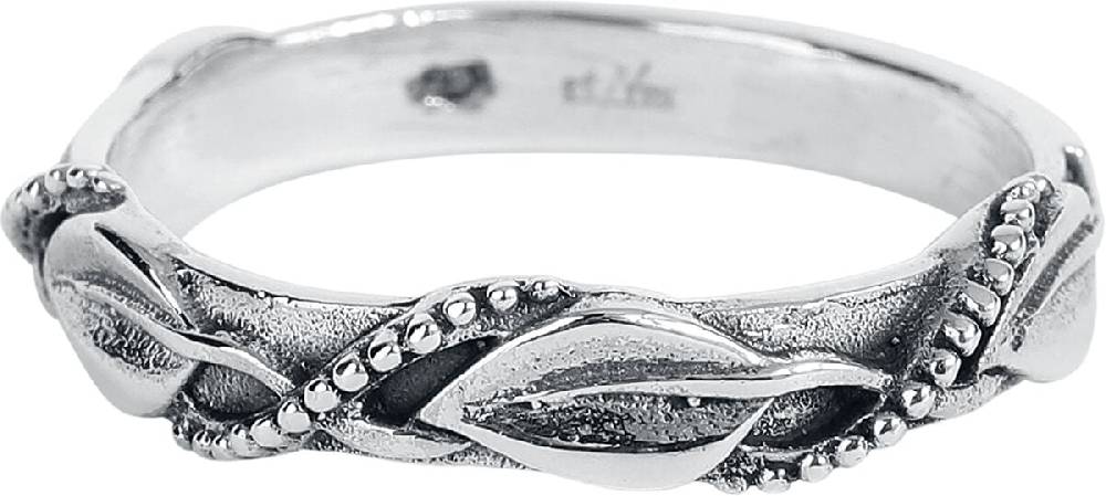 EMP "Kordel und Blatt" Ring silberfarben von etNox