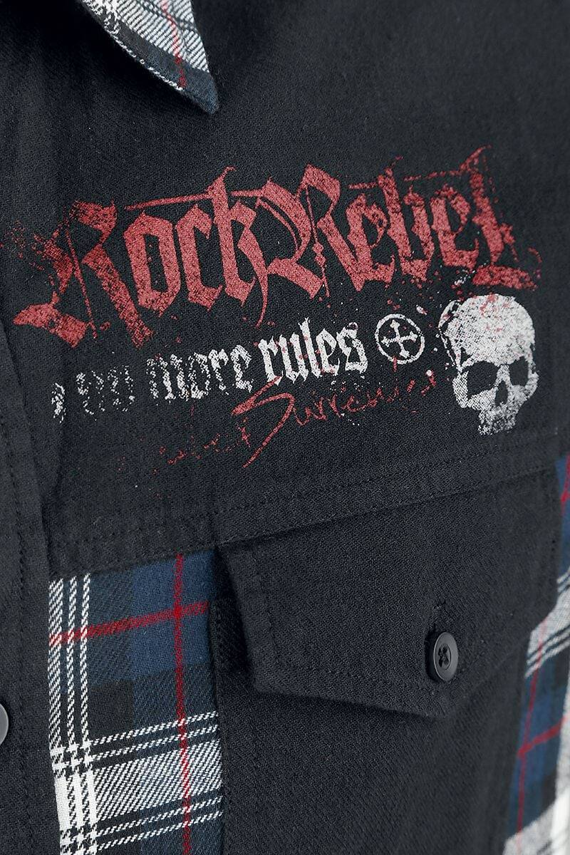 EMP Kurzarmhemd Schwarz Von Rock Rebel By EMP