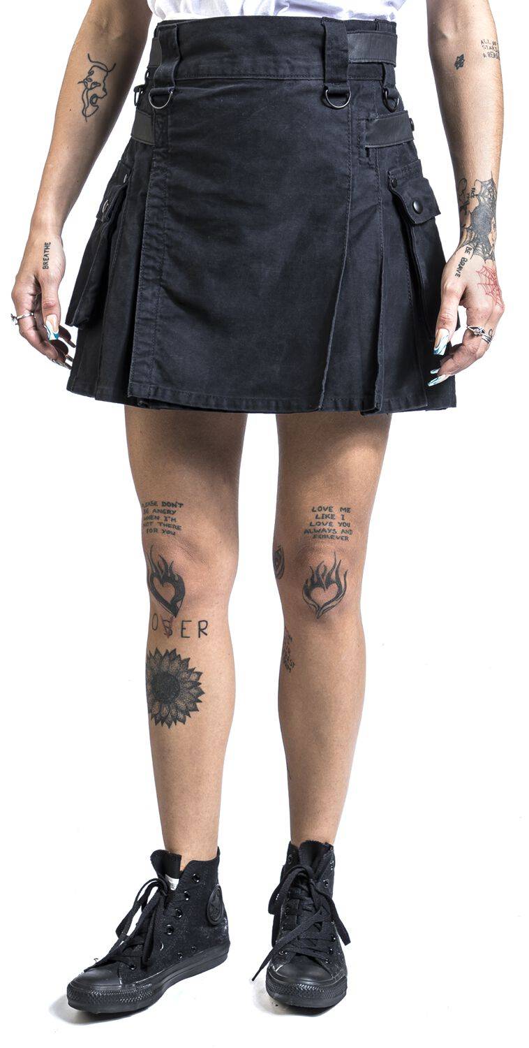 EMP Kurzer Rock Schwarz Von Black Premium By EMP