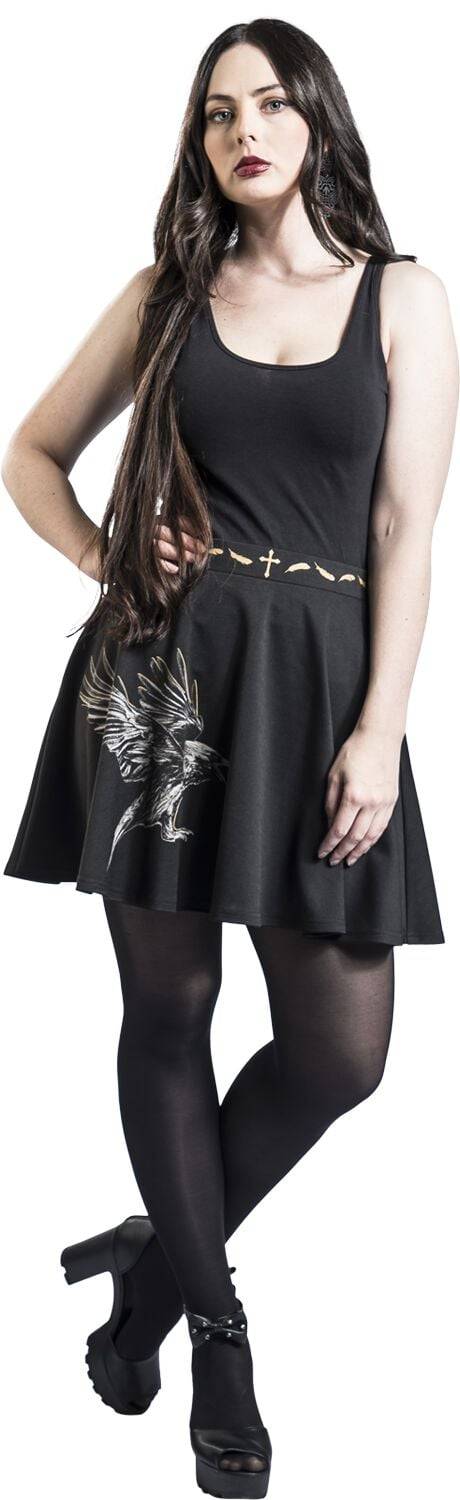 EMP Kurzer Rock Schwarz Von Gothicana By EMP