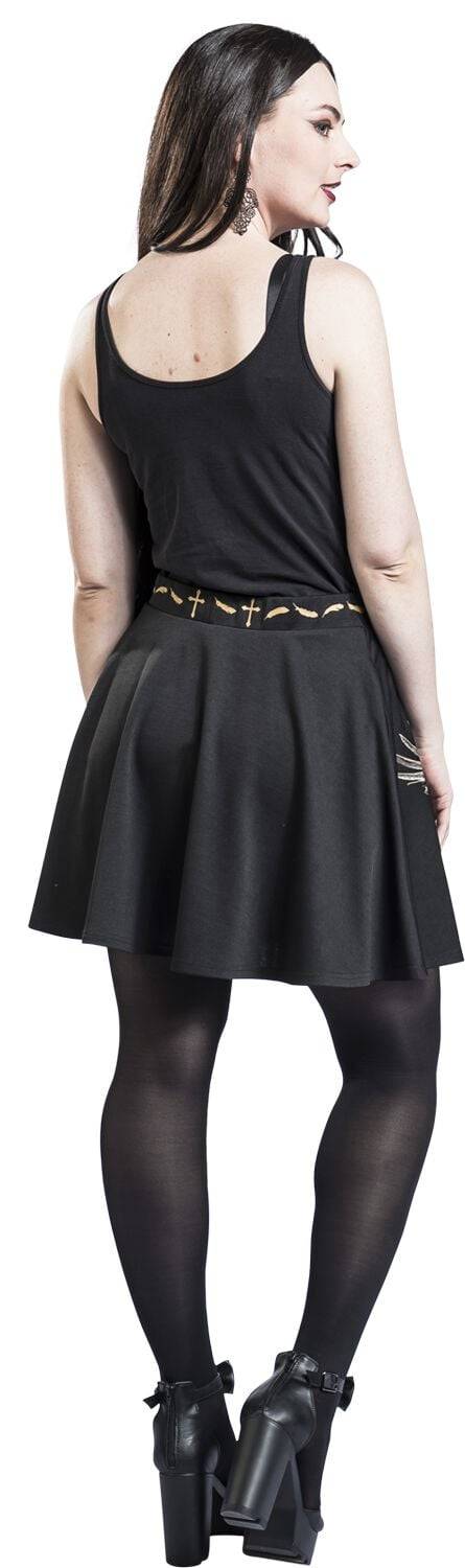 EMP Kurzer Rock Schwarz Von Gothicana By EMP