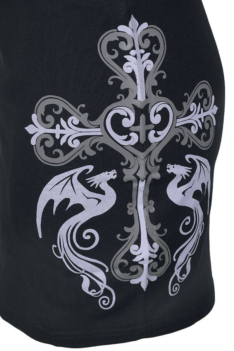 EMP Kurzer Rock Schwarz Von Gothicana By EMP