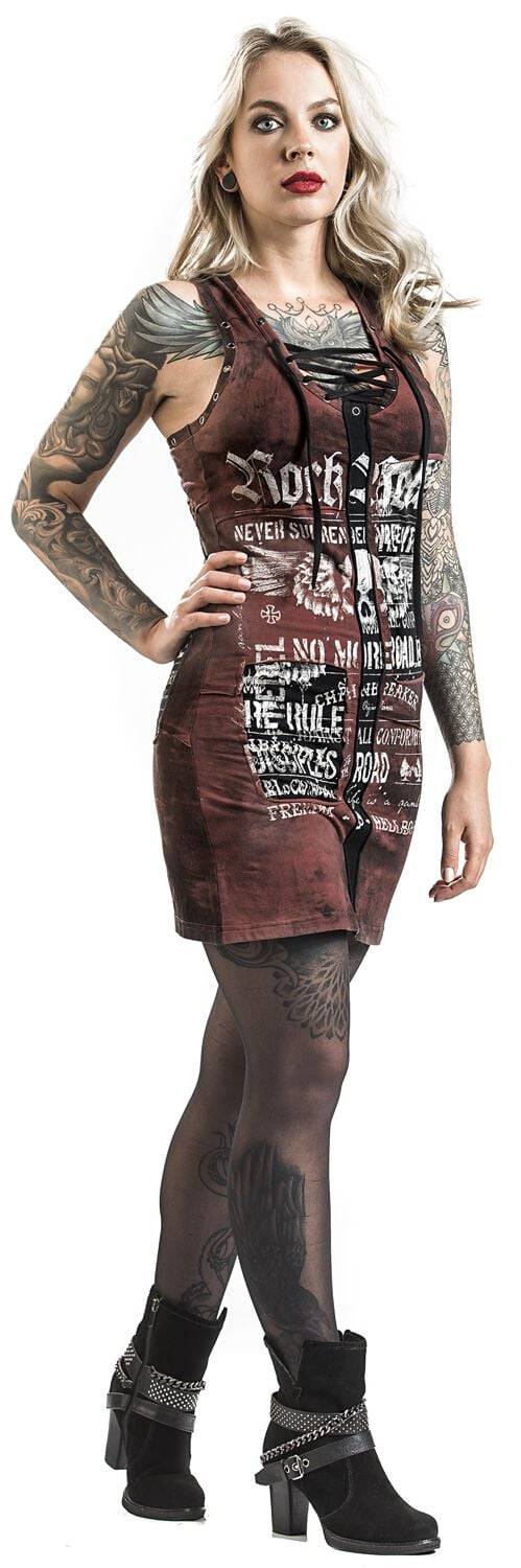 EMP Kurzes Kleid Braun Von Rock Rebel By EMP