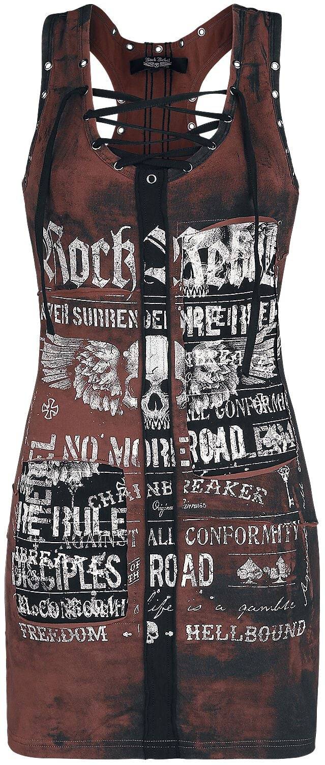 EMP Kurzes Kleid braun von Rock Rebel by EMP