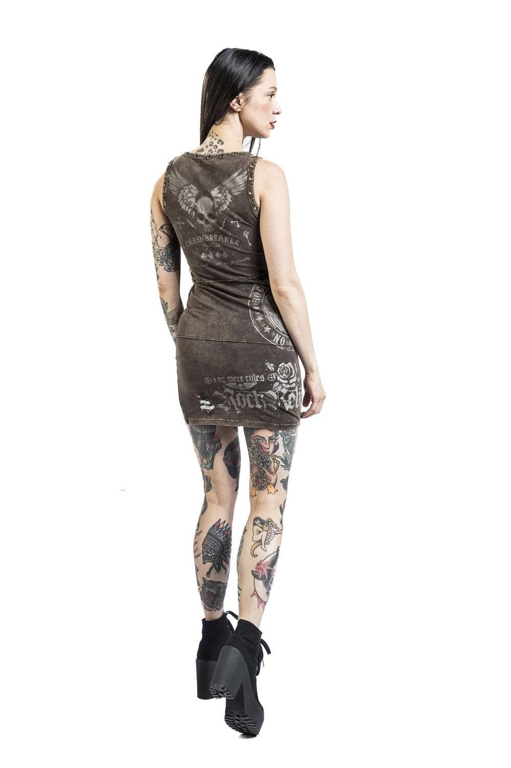 EMP Kurzes Kleid Oliv Von Rock Rebel By EMP