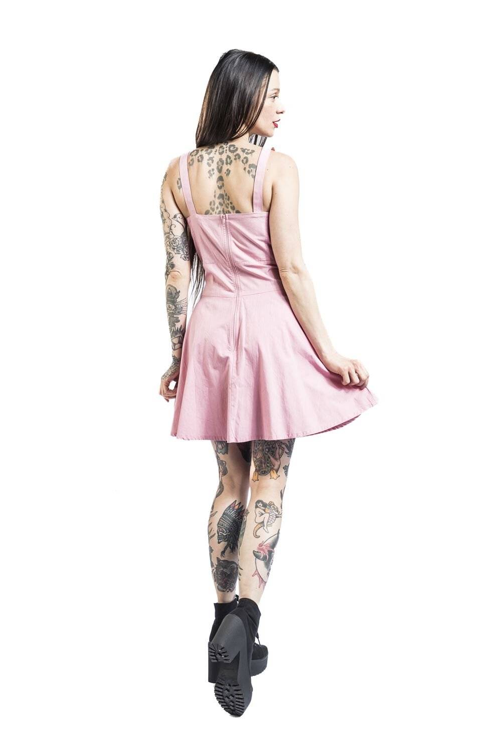 EMP Kurzes Kleid Rosa/weiß Von Gothicana By EMP