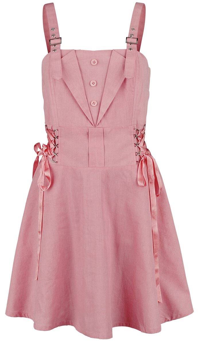 EMP Kurzes Kleid rosa/weiß von Gothicana by EMP