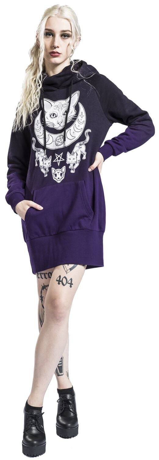 EMP Kurzes Kleid Schwarz/lila Von Gothicana By EMP