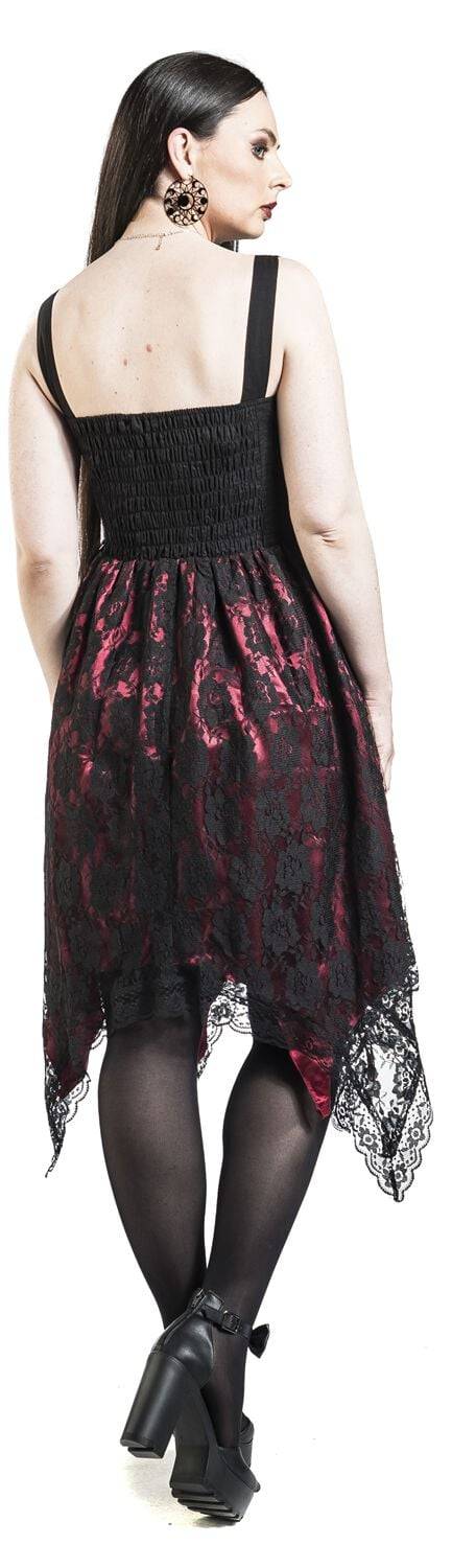 EMP Kurzes Kleid Schwarz/rot Von Gothicana By EMP