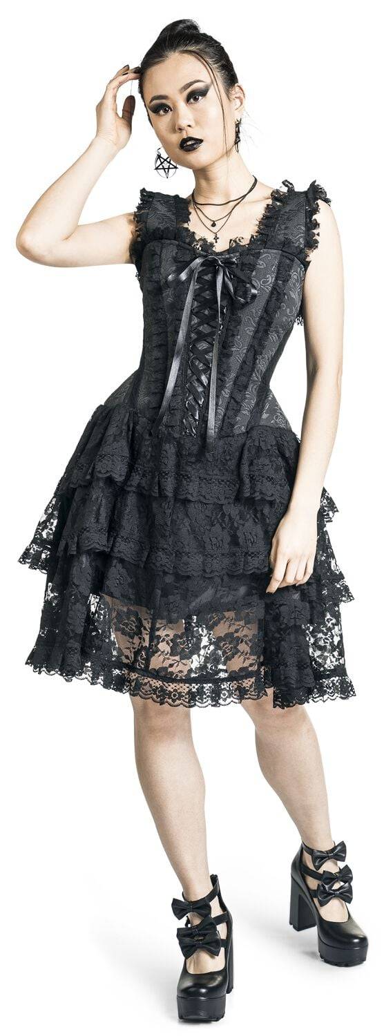 EMP Kurzes Kleid Schwarz Von Gothicana By EMP