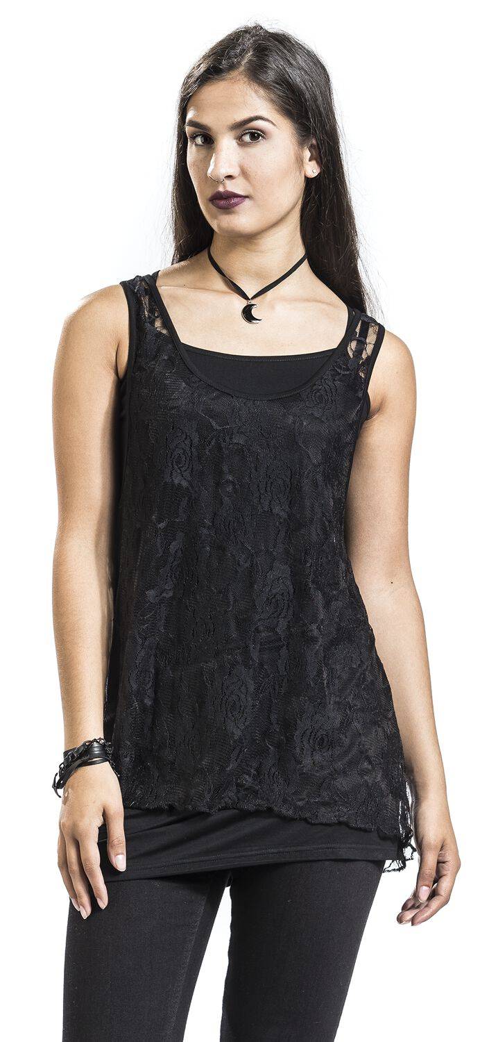 EMP "Laced 2 In 1 Top" Top Schwarz Von Forplay