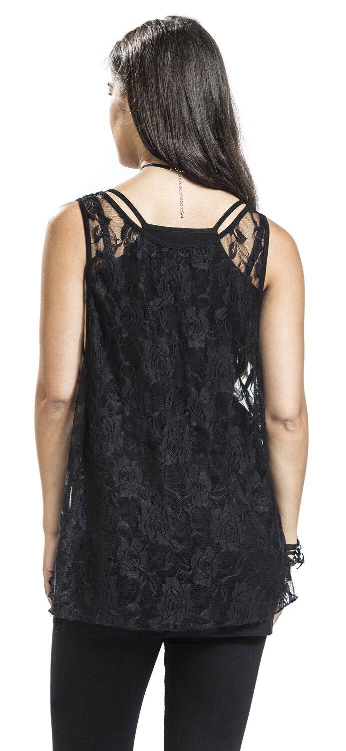EMP "Laced 2 In 1 Top" Top Schwarz Von Forplay