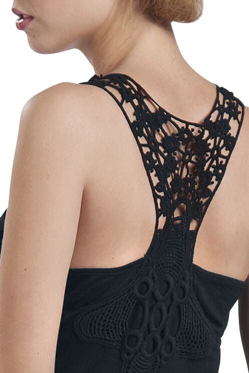 EMP "Laced Racerback" Top Schwarz Von RED By EMP