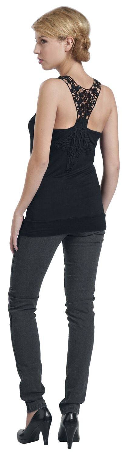 EMP "Laced Racerback" Top Schwarz Von RED By EMP