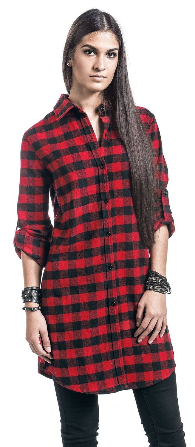 EMP Langarmhemd Rot/schwarz Von RED By EMP