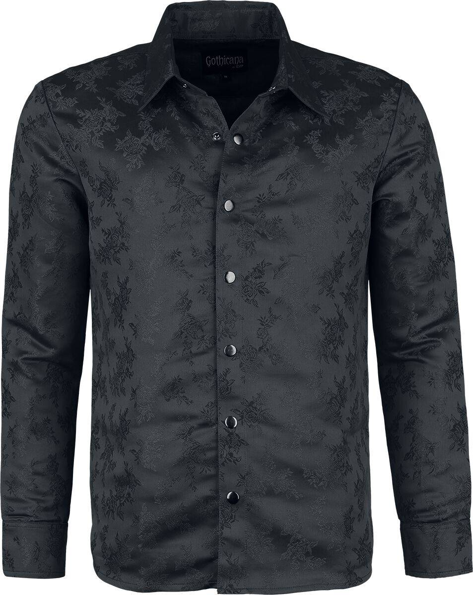 EMP Langarmhemd schwarz von Gothicana by EMP