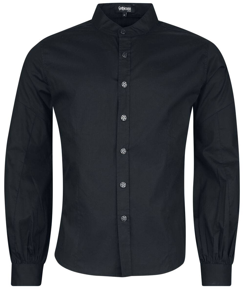 EMP Langarmhemd schwarz von Gothicana by EMP
