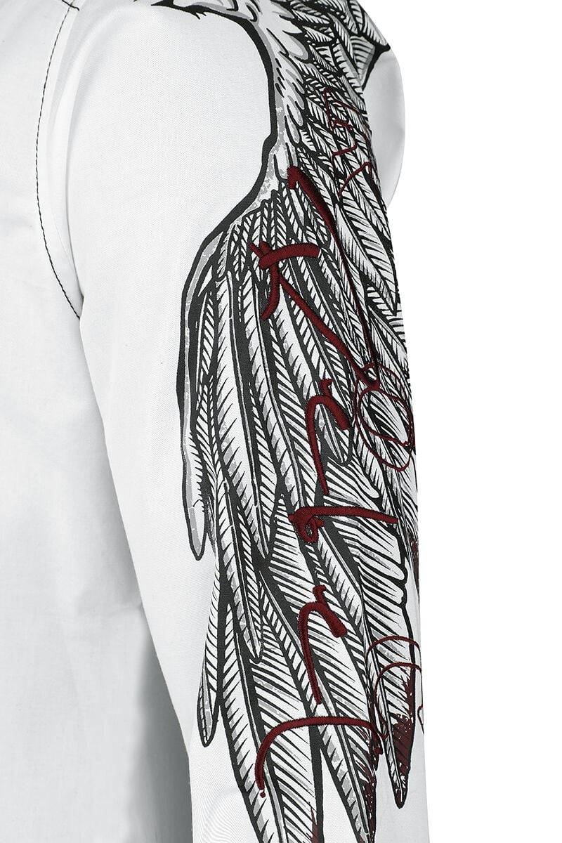 EMP Langarmhemd Weiß Von Rock Rebel By EMP