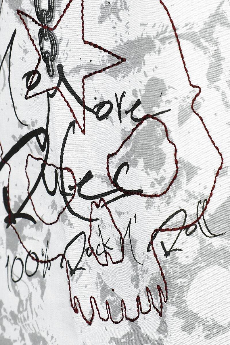 EMP Langarmhemd Weiß Von Rock Rebel By EMP