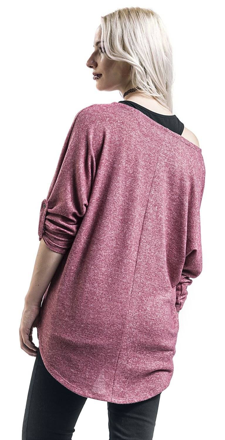 EMP Langarmshirt Bordeaux/schwarz Von RED By EMP