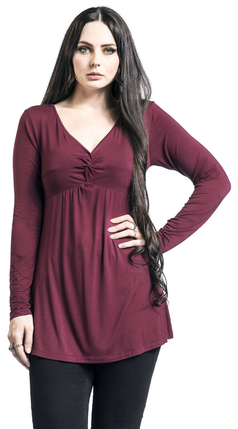 EMP Langarmshirt Bordeaux Von Black Premium By EMP
