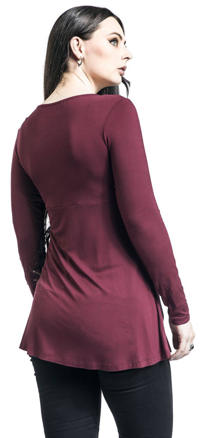 EMP Langarmshirt Bordeaux Von Black Premium By EMP
