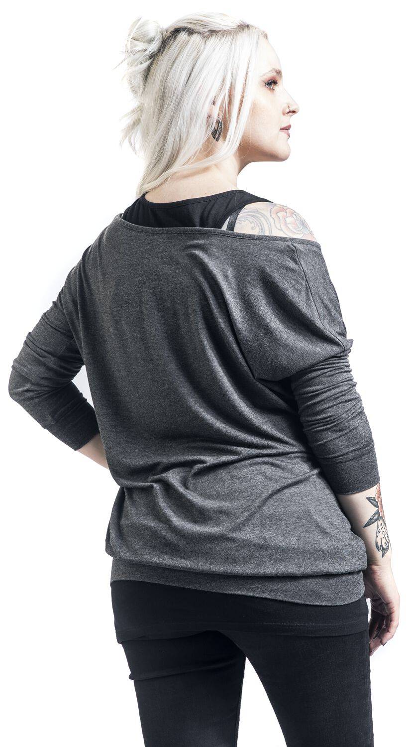 EMP Langarmshirt Grau Von Rock Rebel By EMP