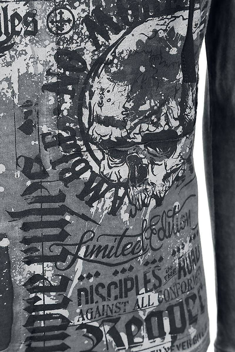 EMP Langarmshirt Grau Von Rock Rebel By EMP