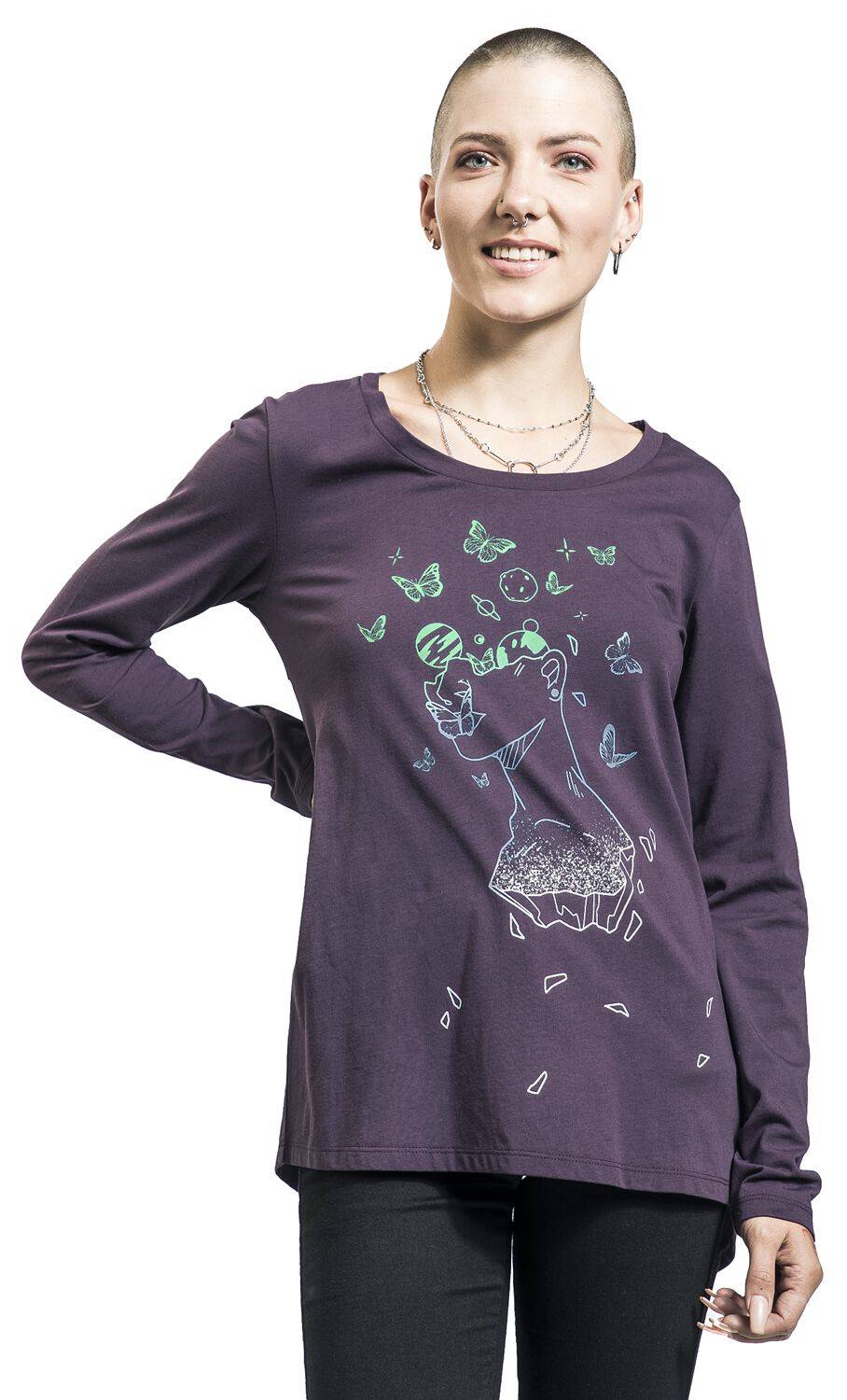 EMP Langarmshirt Lila Von Full Volume By EMP