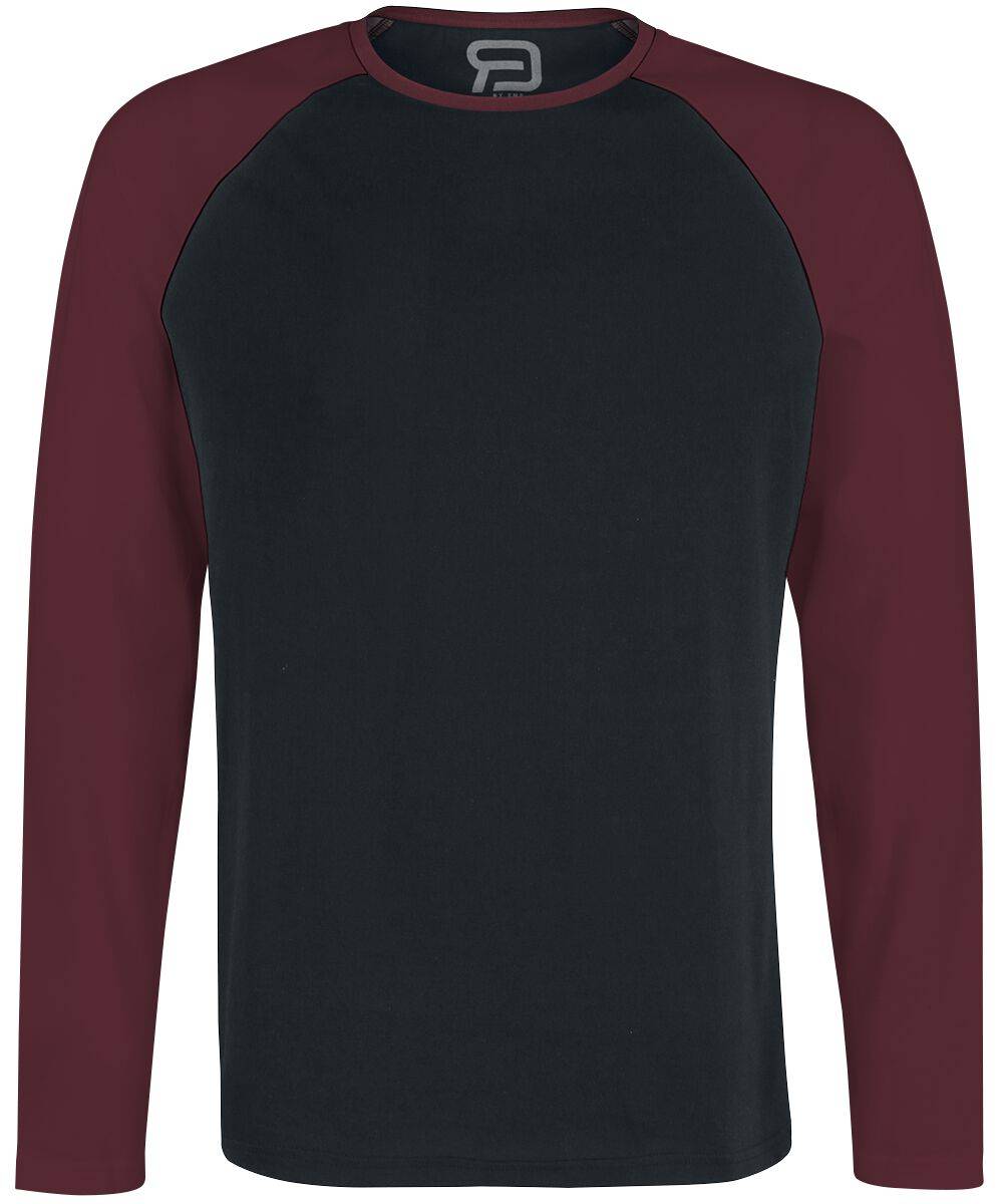 EMP Langarmshirt schwarz/bordeaux von RED by EMP