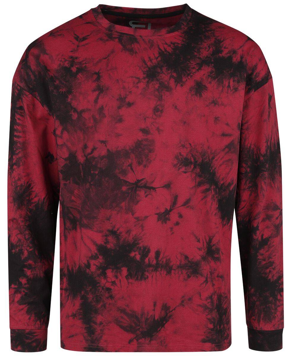EMP Langarmshirt schwarz/dunkelrot von RED by EMP