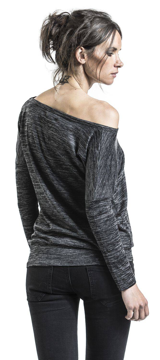 EMP Langarmshirt Schwarz/grau Von RED By EMP