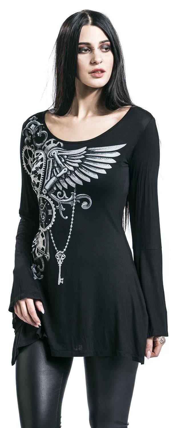EMP Langarmshirt Schwarz Von Gothicana By EMP