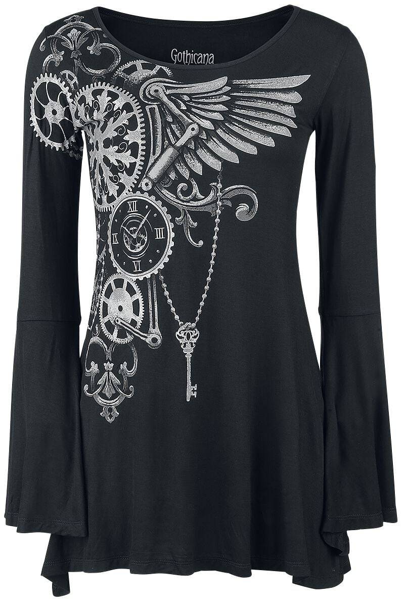 EMP Langarmshirt schwarz von Gothicana by EMP