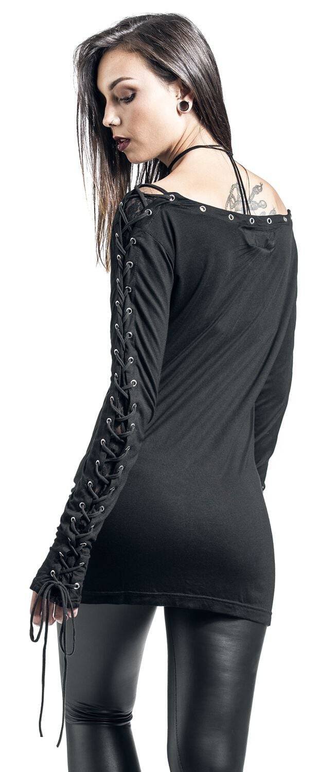 EMP Langarmshirt Schwarz Von Gothicana By EMP