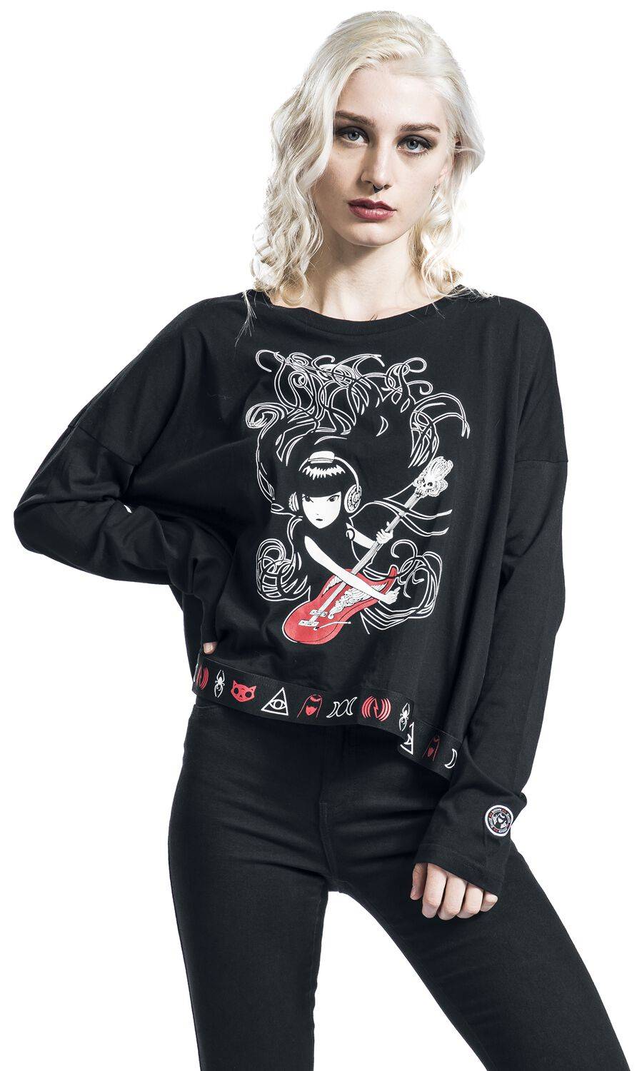 EMP Langarmshirt Schwarz Von Gothicana By EMP
