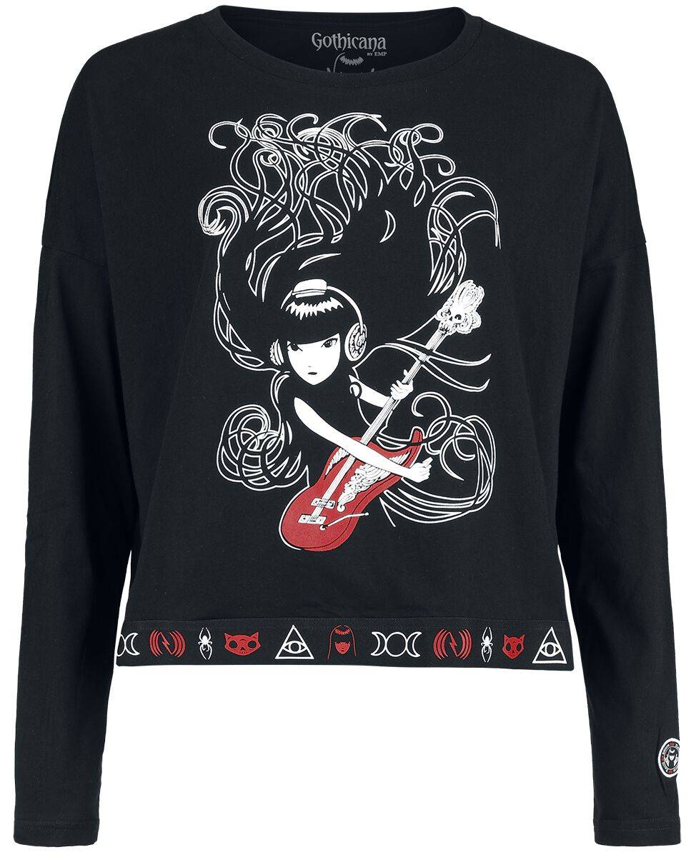 EMP Langarmshirt schwarz von Gothicana by EMP
