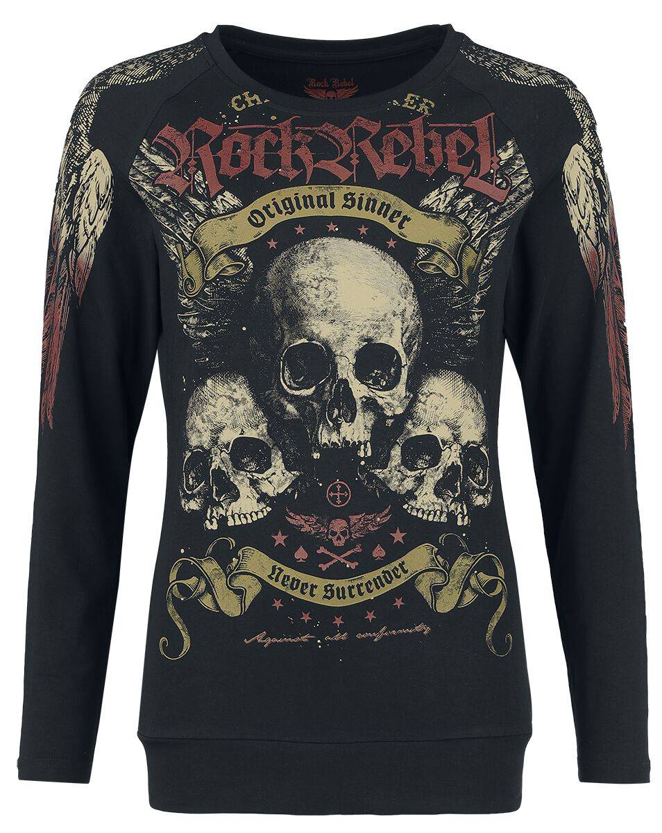 EMP Langarmshirt schwarz von Rock Rebel by EMP