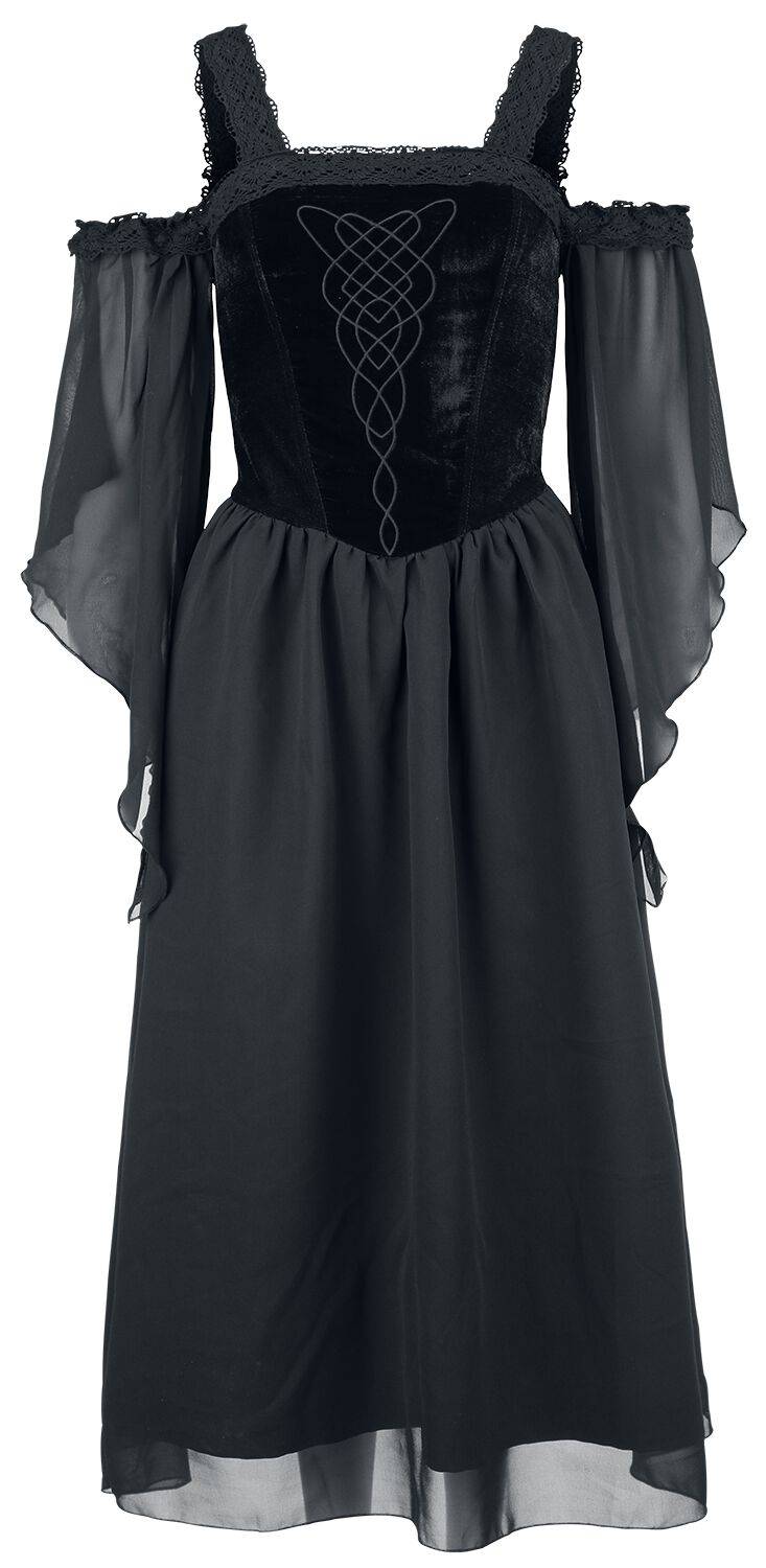 EMP Langes Kleid schwarz von Gothicana by EMP