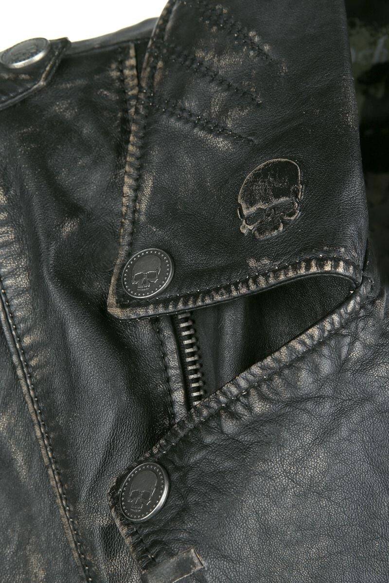 EMP Lederjacke Dunkelgrau Von Rock Rebel By EMP