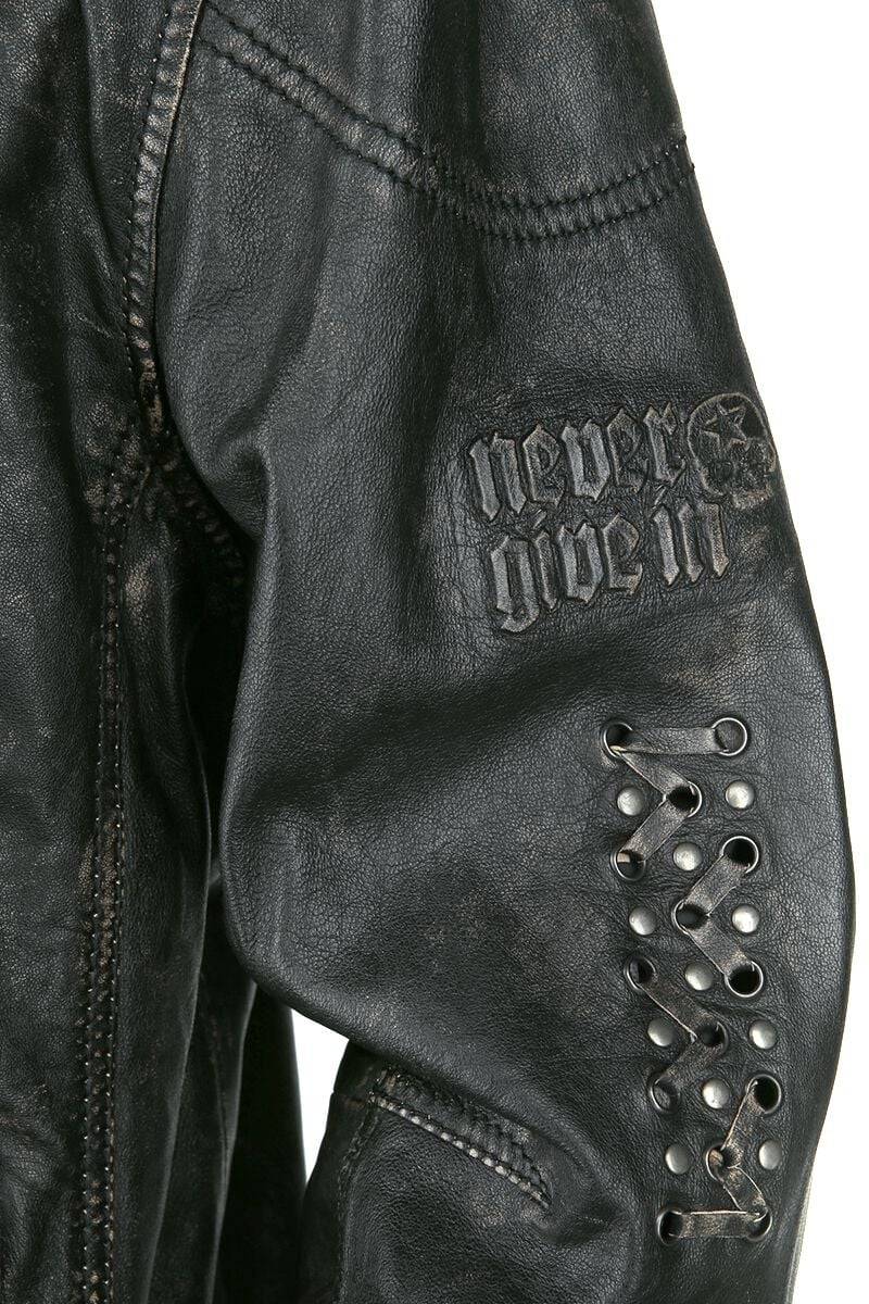 EMP Lederjacke Dunkelgrau Von Rock Rebel By EMP
