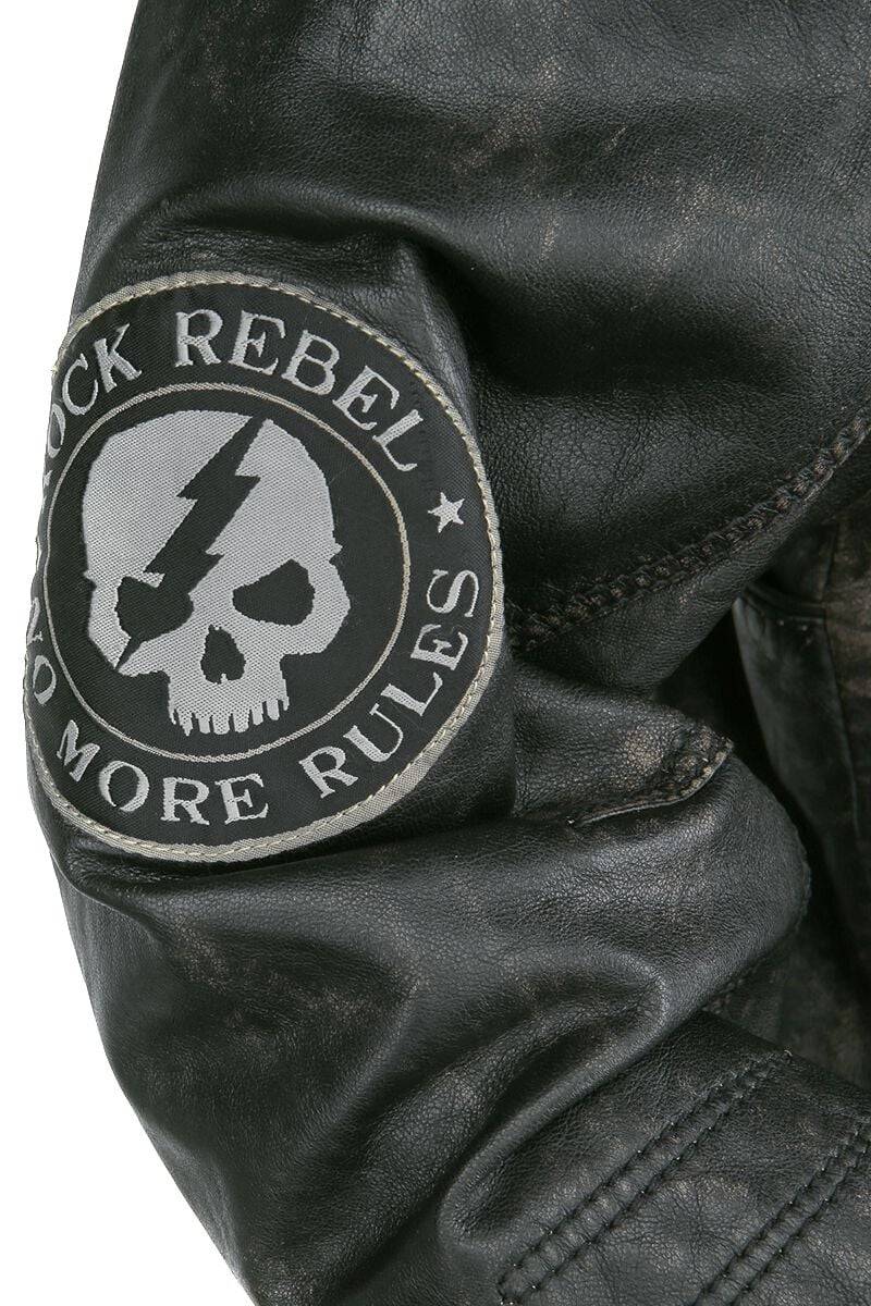 EMP Lederjacke Dunkelgrau Von Rock Rebel By EMP