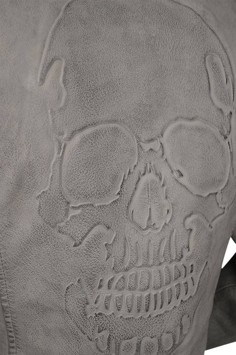EMP Lederjacke Grau Von Black Premium By EMP