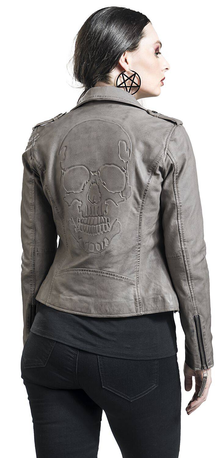 EMP Lederjacke Grau Von Black Premium By EMP