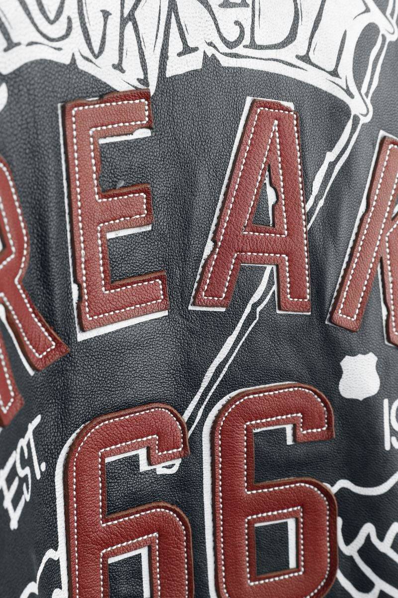 EMP Lederjacke Schwarz Von Rock Rebel By EMP