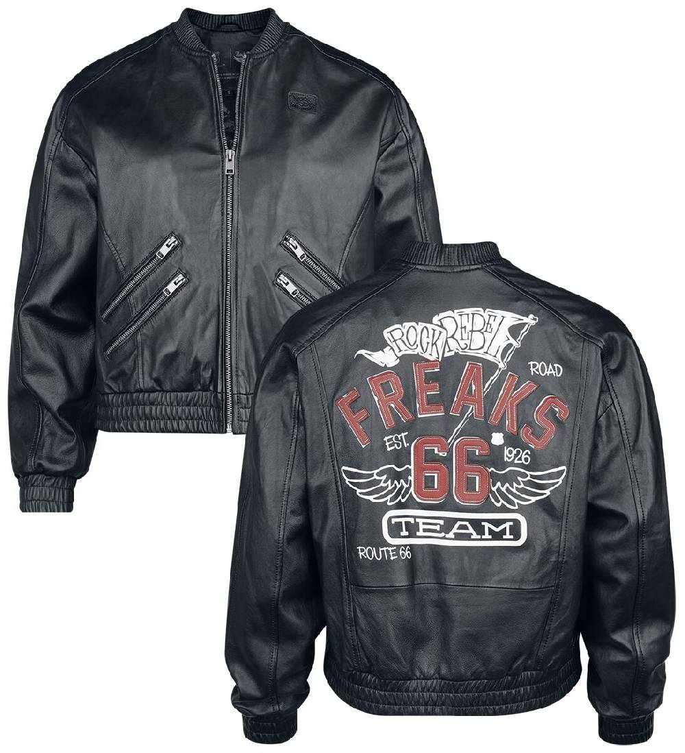 EMP Lederjacke schwarz von Rock Rebel by EMP