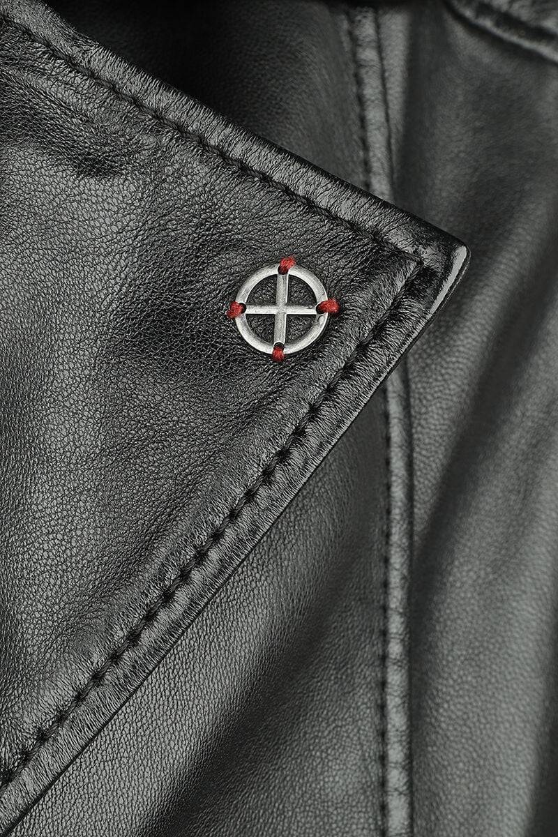 EMP Ledermantel Schwarz Von Gothicana By EMP