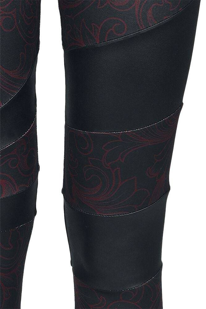 EMP Leggings Schwarz/rot Von Black Premium By EMP